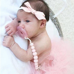 Ali+Oli Silicone Pacifier Clip (Pink)