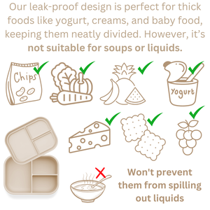 Ali+Oli Leakproof Silicone Bento Box (Coco) Back to School