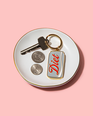 Diet Soda Can Enamel Keychain Bag Charm