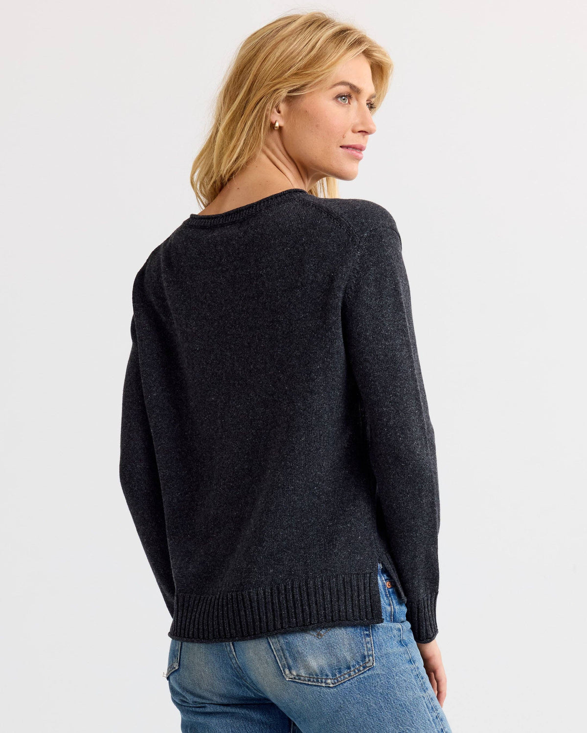 Everyday Cotton Crew in Charcoal