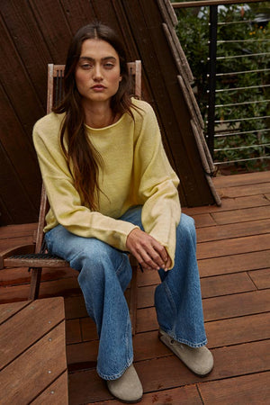 Clara Knit Rolled Pullover Sweater