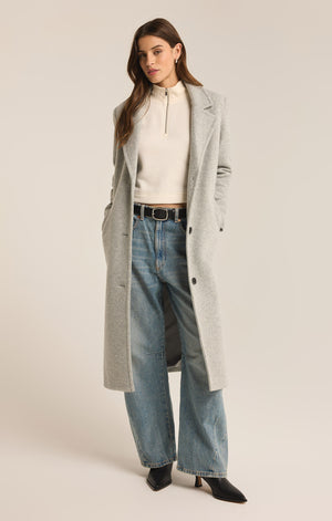 Z Supply Conway Plush Coat-Heather Grey