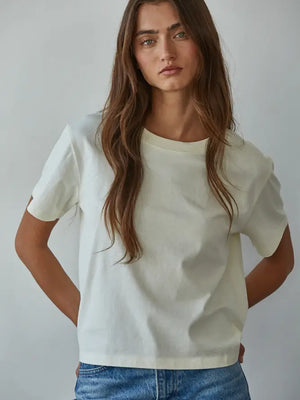Knit Crew Neck Short Sleeve Tee - 5 Colors