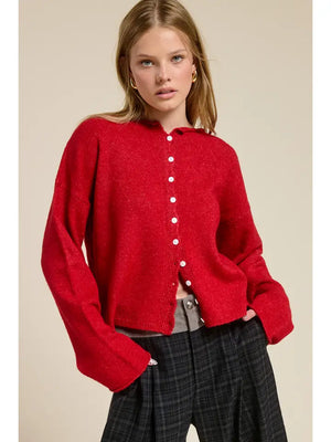 Essential Button Down Cardigan Top