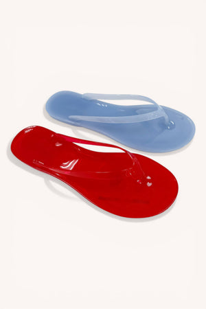 Kate Red Jelly Flip Flops