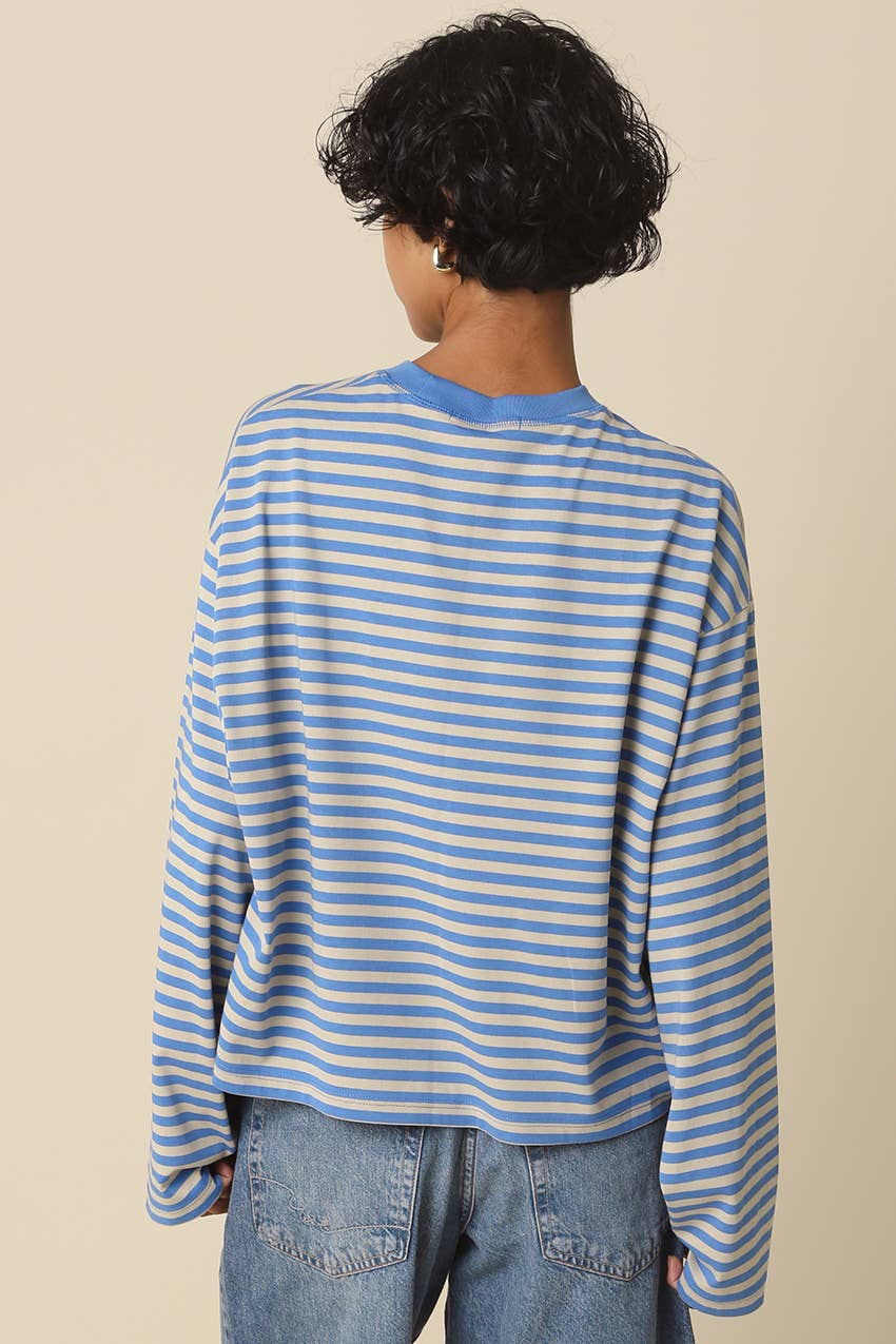 Anna Stripe Long-Sleeve Top