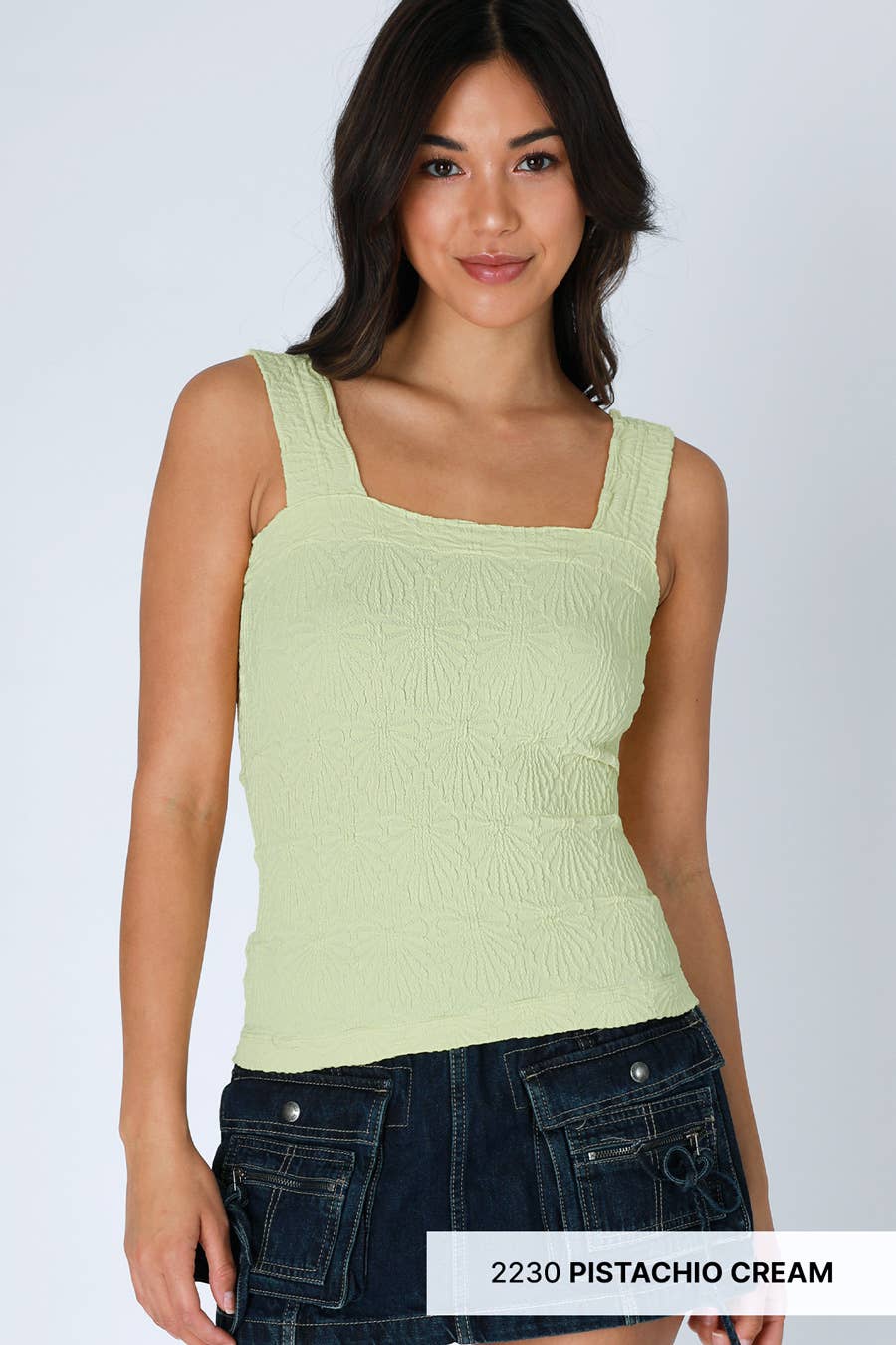 NIKIBIKI Lace Textured Square Top - 8 Colors