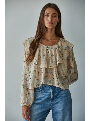 Foster Floral Print Layered Blouse
