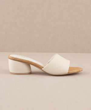 The Paloma Beige Low Heeled Sandal