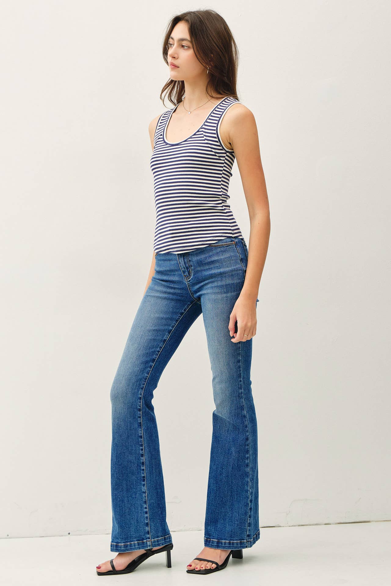 Nina Striped Ribbed Tank