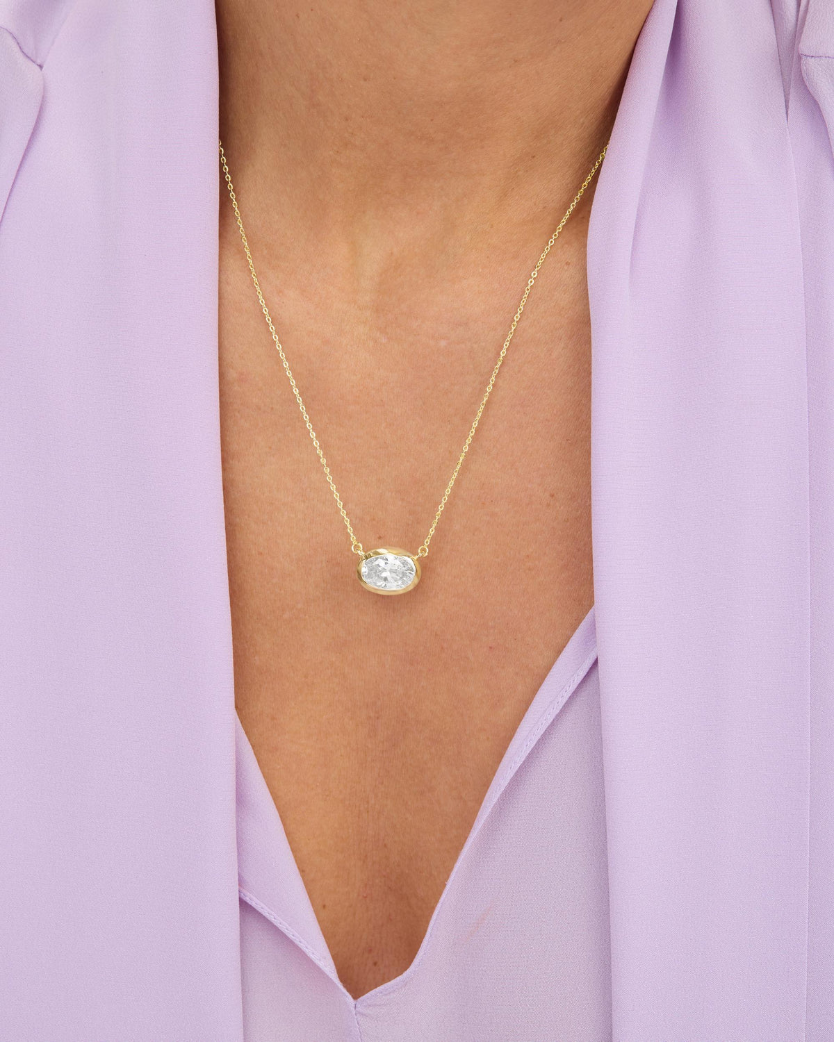 Melinda Maria She's a Boss Pendant Necklace in Gold