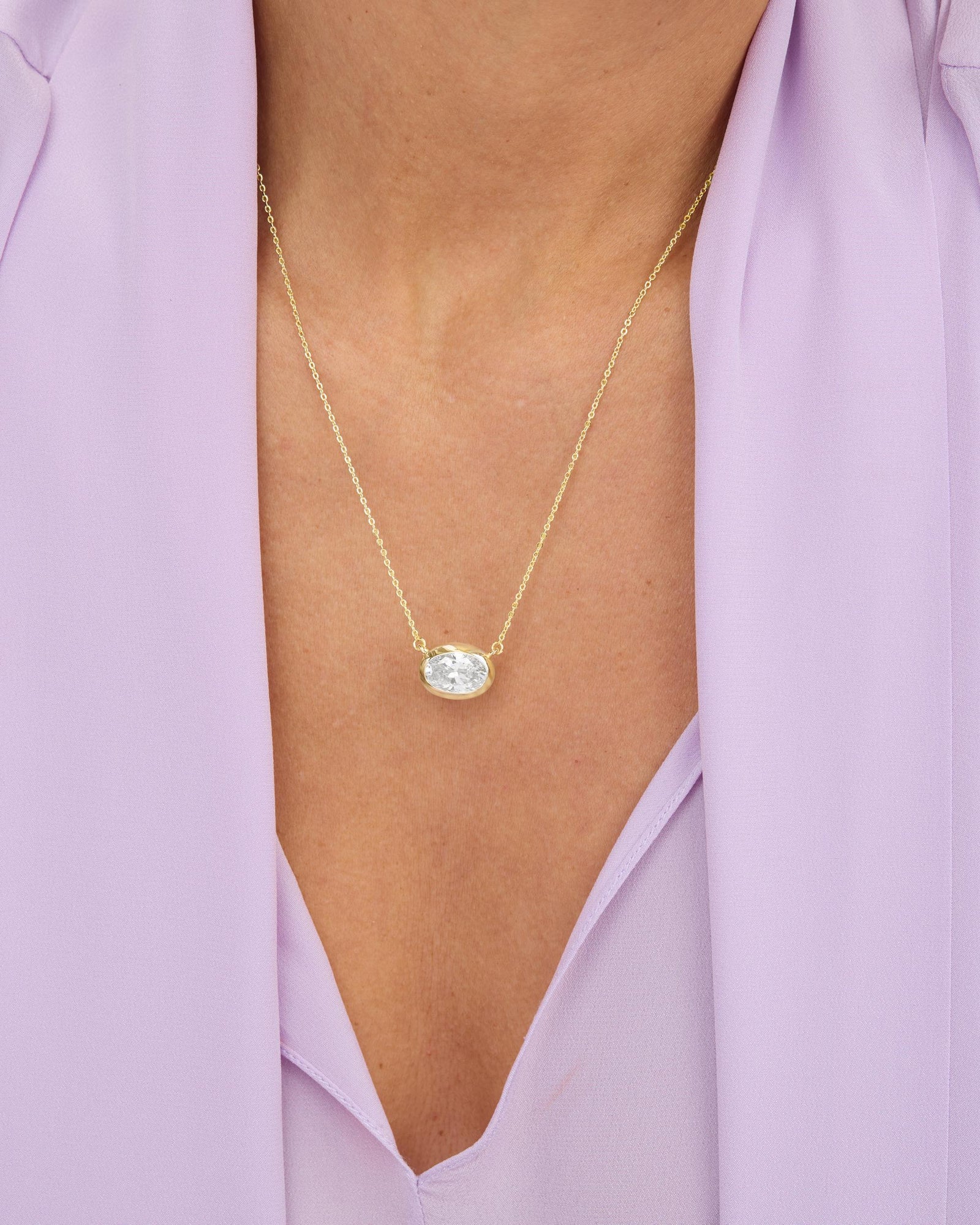 Melinda Maria She's a Boss Pendant Necklace in Gold