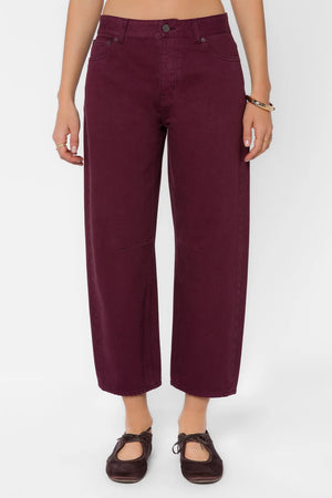 Reyna Barrel Jeans in Plum