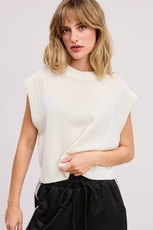 Cleo Lightweight Solid Knit Sleeveless Vest - 3 Colors