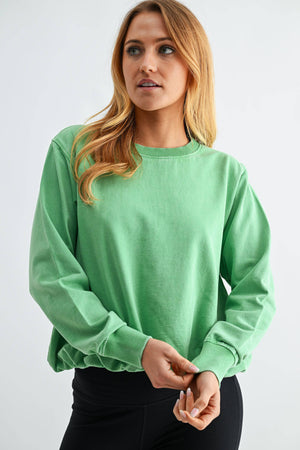Mineral Cloud Bubble Hem Pullover