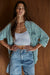 Woven Cotton Collar Neck Button Front Long Sleeve