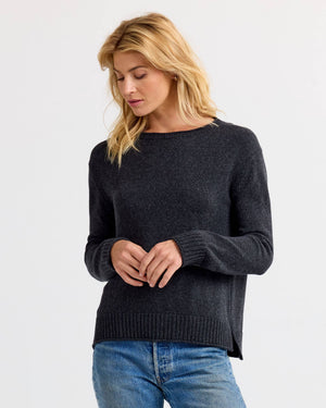 Everyday Cotton Crew in Charcoal