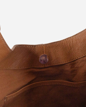Sabel Suede Leather Shoulder Bag in Camel