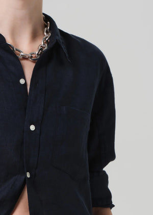 Citizens of Humanity Kayla Shrunken Navy Linen