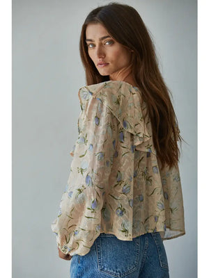 Foster Floral Print Layered Blouse