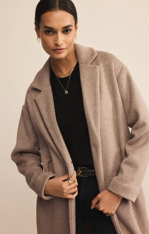 Z Supply Mason Luxe Coat in Smokey