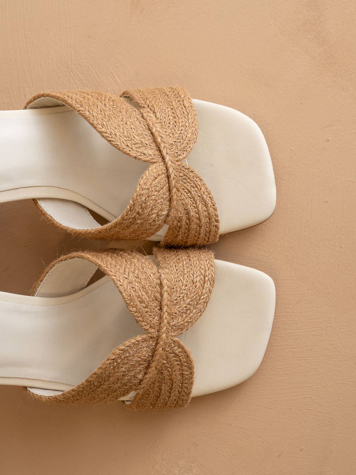 The Santiago Toffee Raffia Summer Heel