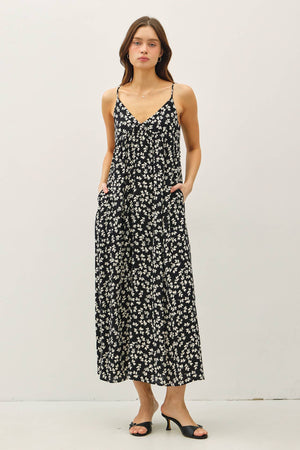 Maeve Black Floral Maxi Dress