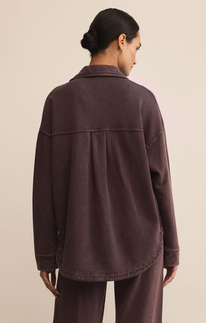 Z Supply ALL DAY KNIT Chocolate Brown JACKET