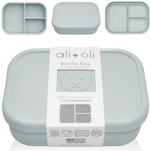 Ali+Oli Leakproof Silicone Bento Box (Blue) Back to School