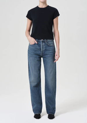 AGOLDE Jeans Kelly Straight Leg High Waist Denim in Essence