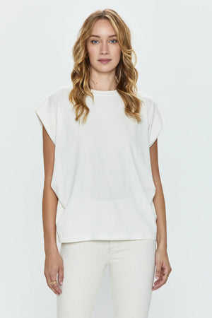 Pistola Trina White Sand Shoulder Tank