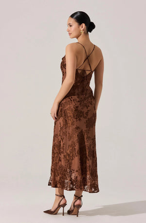 ASTR THE LABEL Gaia Dress in Brown Floral