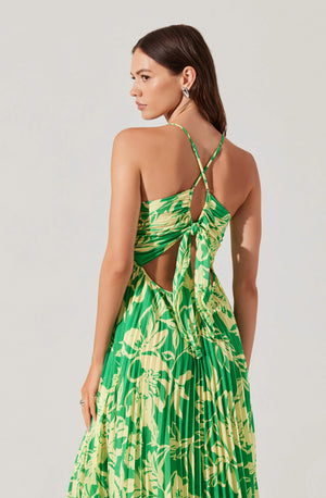 ASTR THE Label Blythe Dress Lime Floral