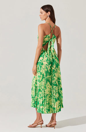 ASTR THE Label Blythe Dress Lime Floral