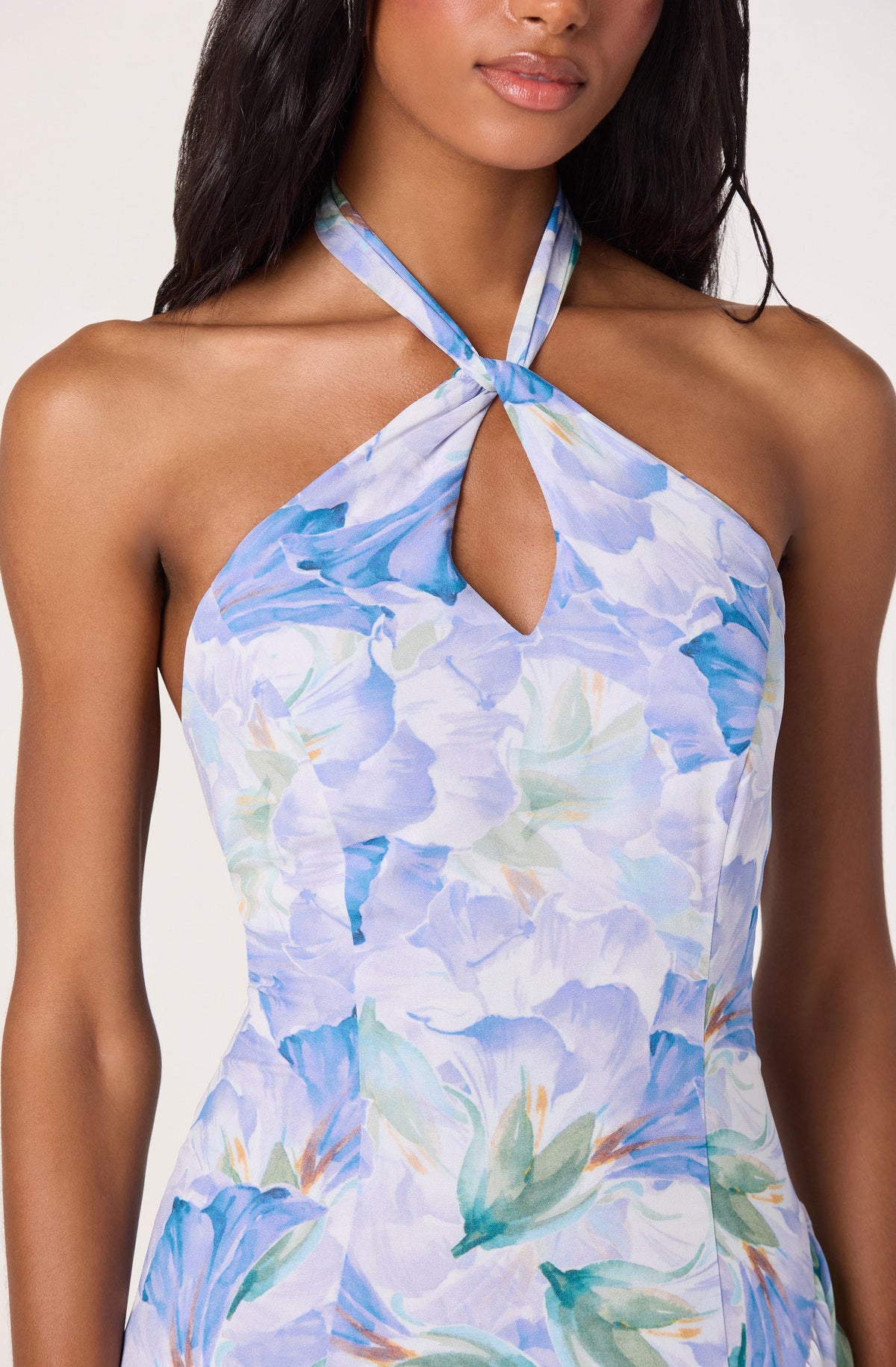 ASTR The Label Bethina Blue Floral Dress