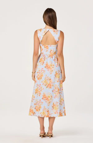 ASTR The Label Beryl Blue Floral Dress