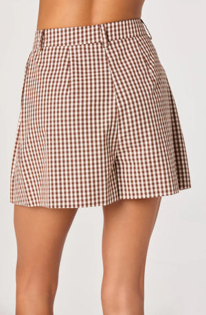 ASTR The Label Preston Brwon Checker shorts