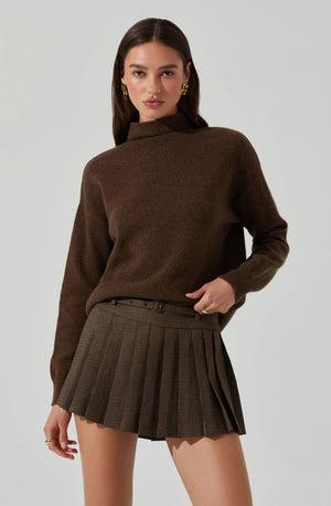 ASTR THE LABEL Adley Sweater in Chestnut