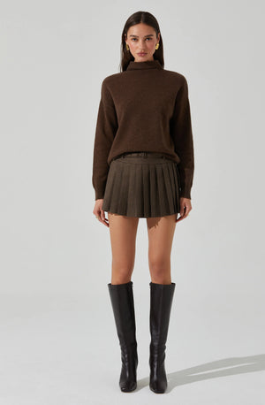 ASTR THE LABEL Adley Sweater in Chestnut