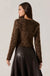 ASTR THE LABEL Katria Brown Cheetah Cardigan