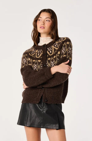 ASTR Irene Cardigan in Brown