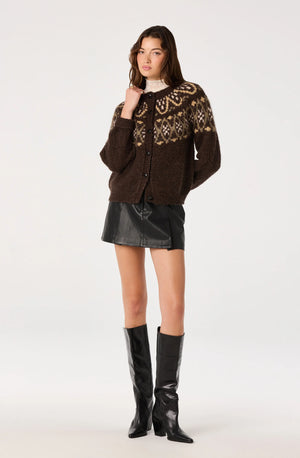 ASTR Irene Cardigan in Brown