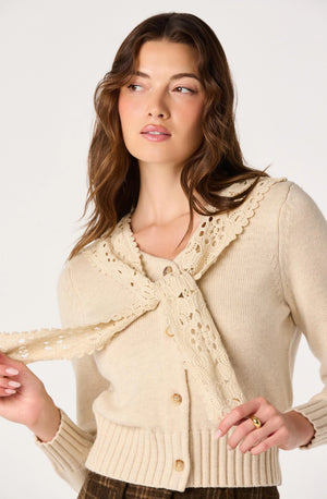 ASTR Rosabell Cardigan in Natural