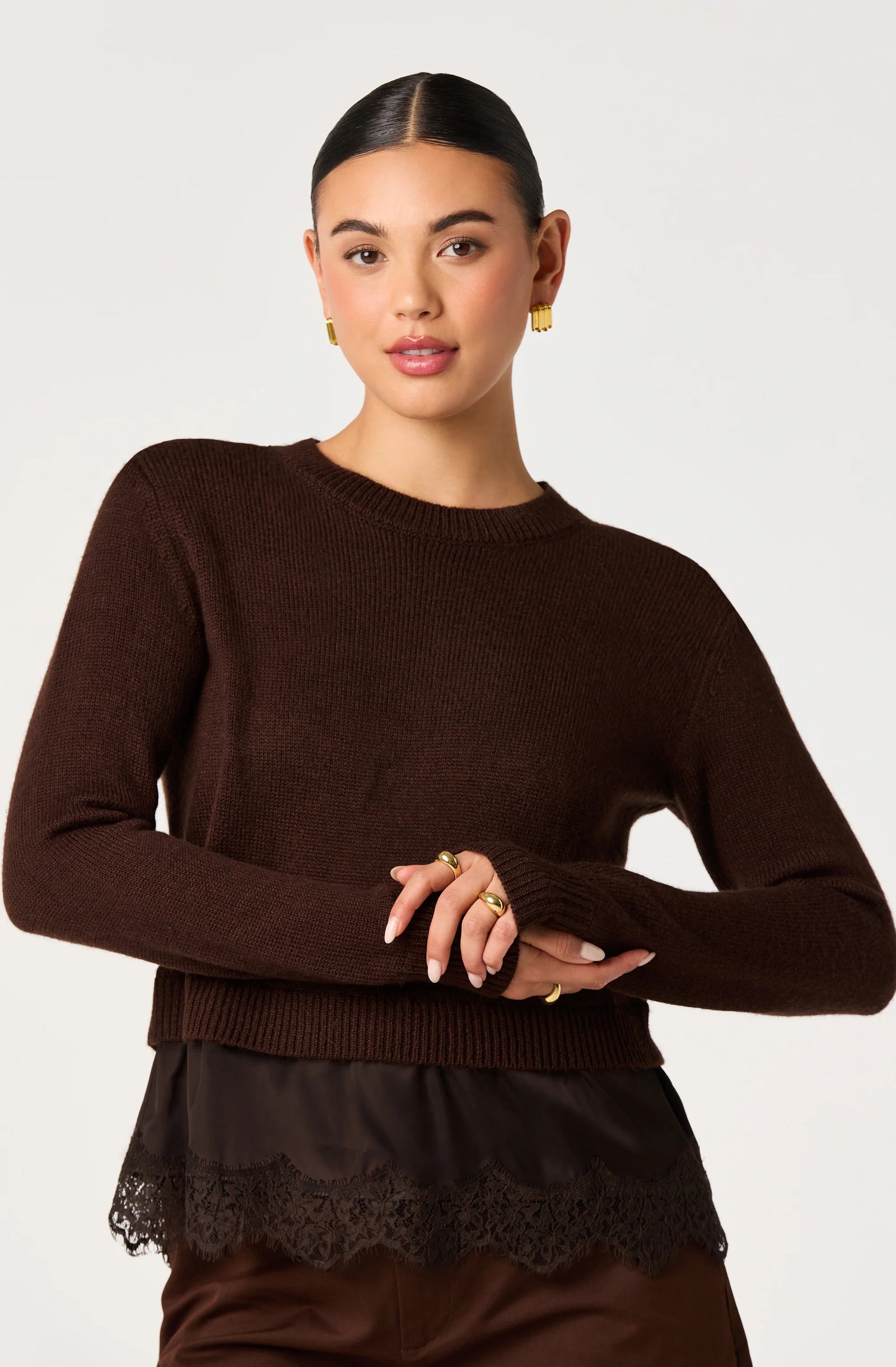 ASTR Juliette Sweater in Brown