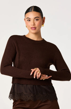 ASTR Juliette Sweater in Brown