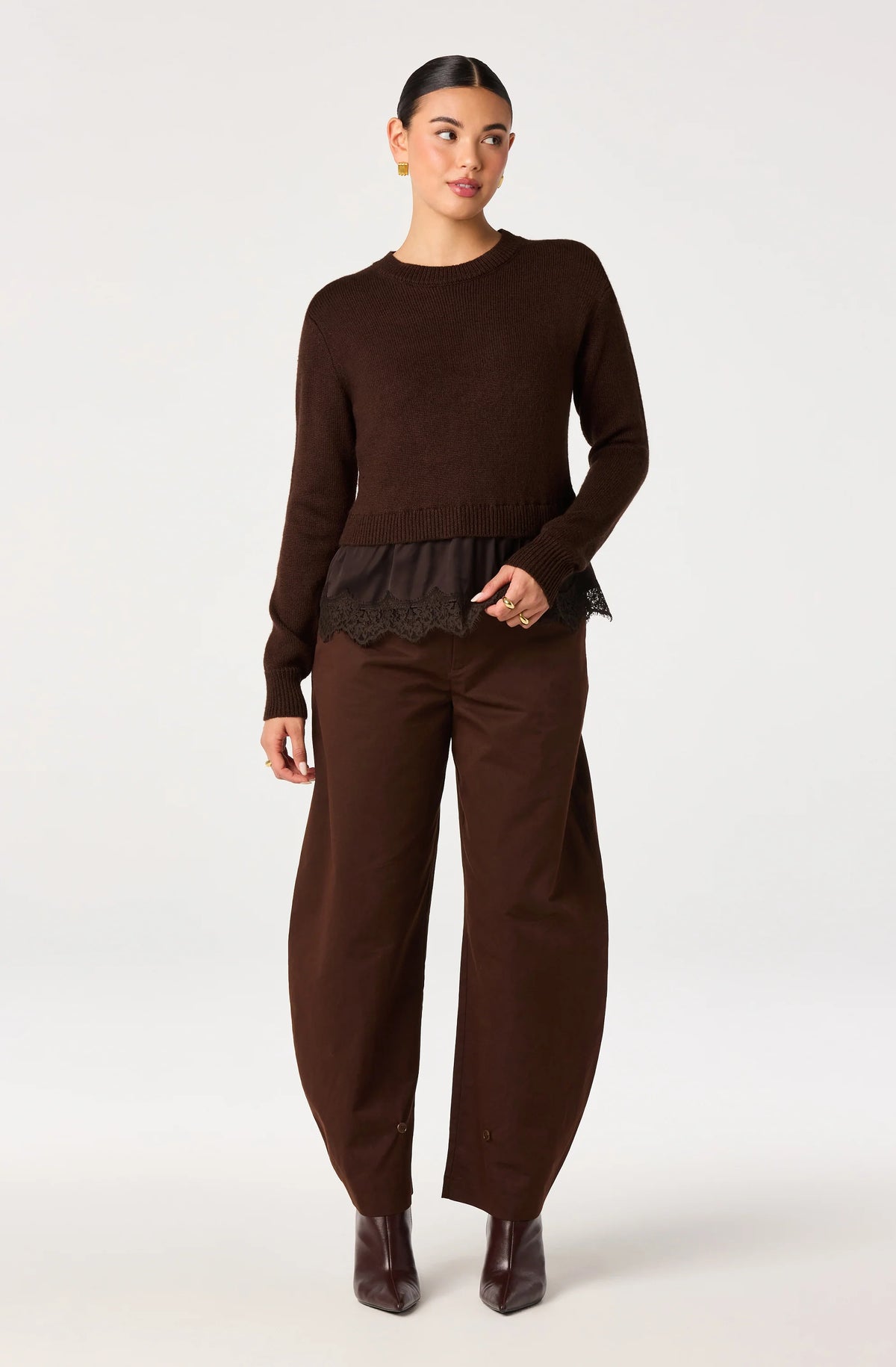 ASTR Juliette Sweater in Brown