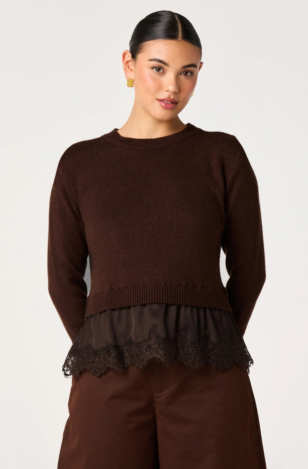 ASTR Juliette Sweater in Brown