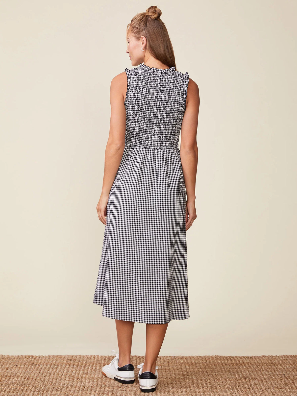 Smocked Top Gingham Dress