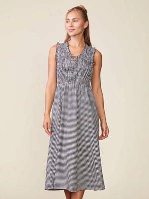 Smocked Top Gingham Dress