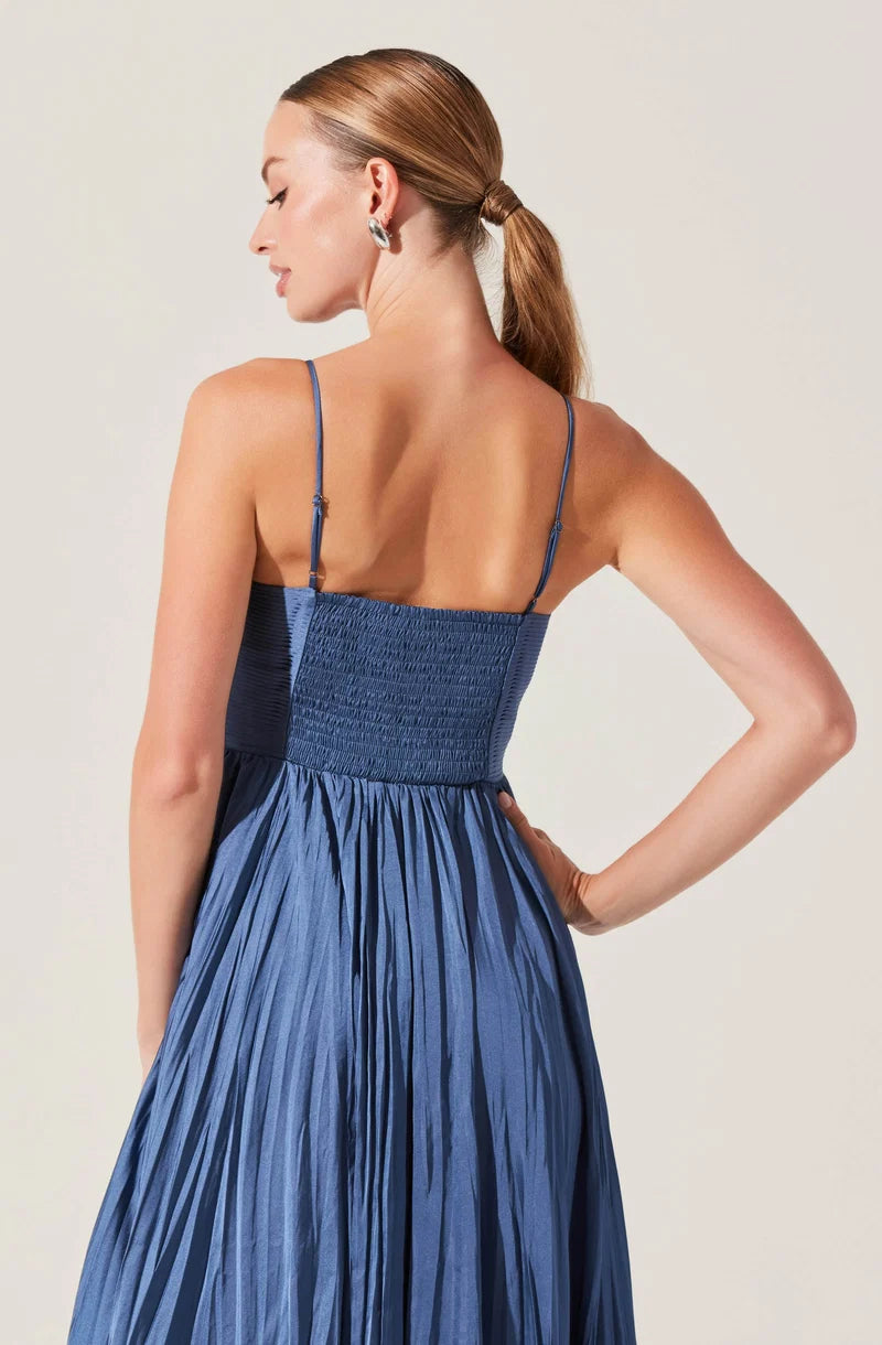 ASTR The Label Maeve Dress in Slate Blue